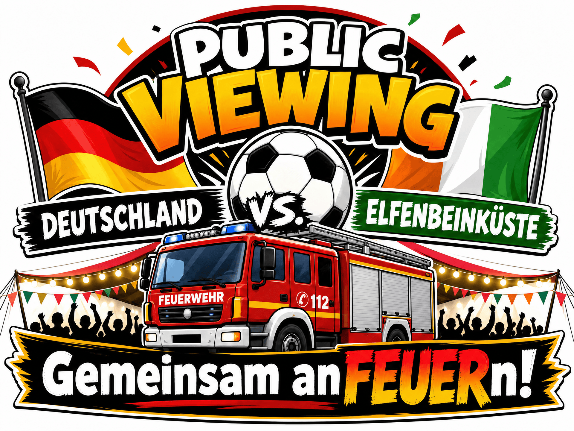 Public Viewing Deutschland vs. Elfenbeinküste — Gemeinsam anFEUERn